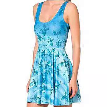 Blue checkered door short skirt pleated skirt looks