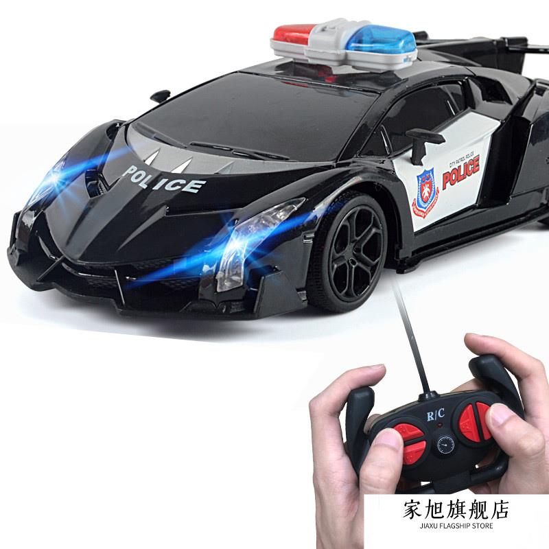 中号儿童遥控汽车充电动警车玩具高速漂移遥控车男孩赛车男孩玩具