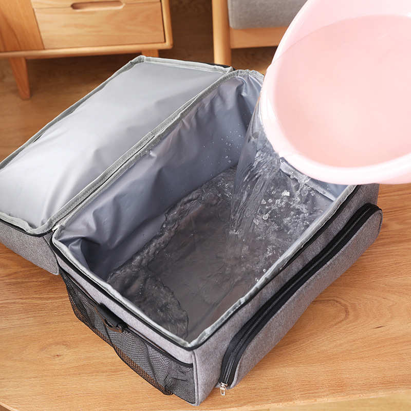 热卖30L冷热双层保温包牛津布大容量户外野餐单肩保温午餐包