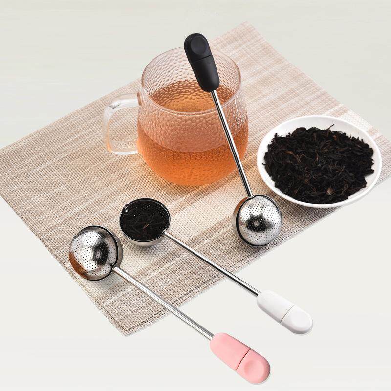 304不锈钢茶漏手柄旋转式滤茶器茶叶过滤器创意茶球滤茶器泡茶器