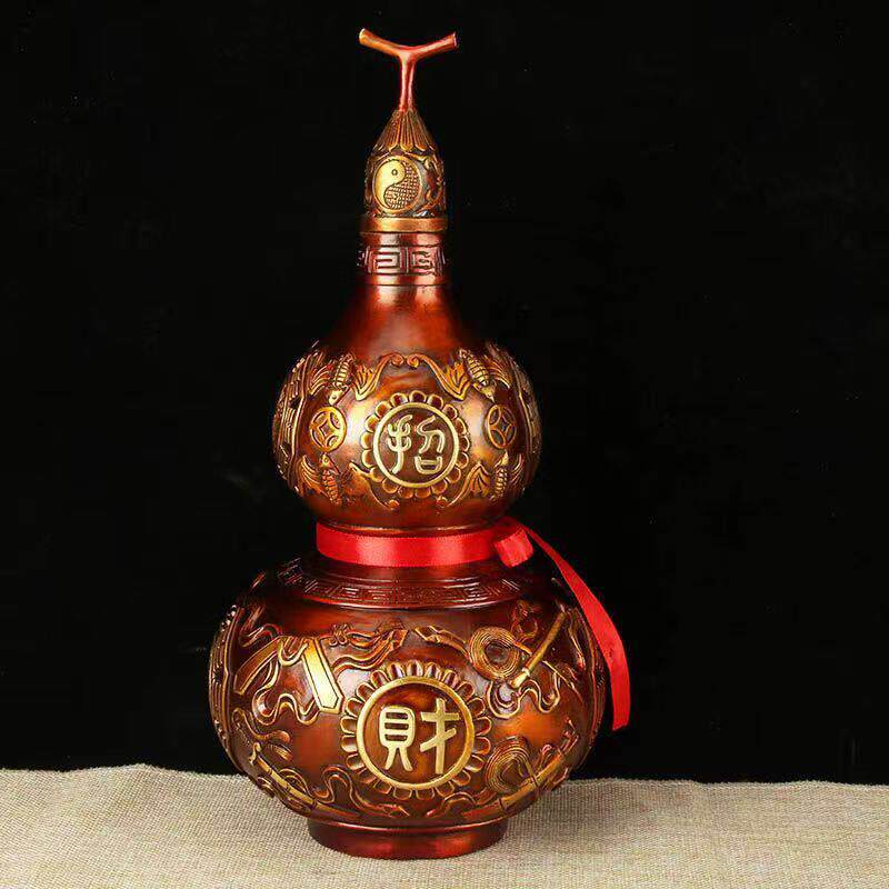 铜葫芦摆件八卦开运招财葫芦家居装饰品乔迁新居开业礼品
