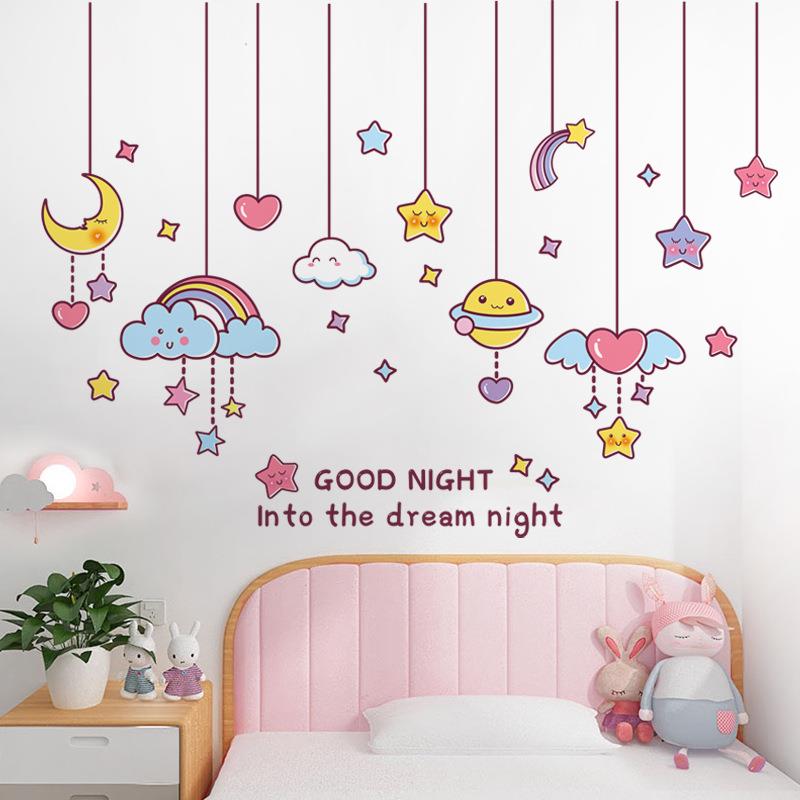旅康CHAB梦幻之夜房间卧室墙面装饰画儿童卡通星星月亮吊饰定制