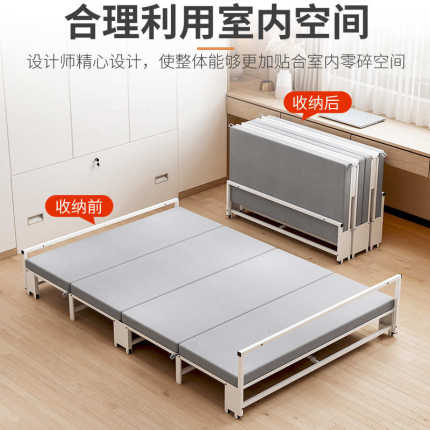 隐形嵌入柜折叠床抽拉午休床小户型书桌柜一体隐藏床办公室午睡床
