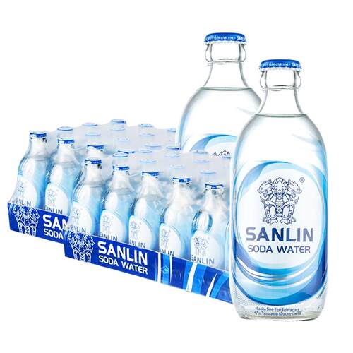 SANLIN三麟苏打水无糖气泡水335ml*24瓶*2箱整0糖0卡0脂肪