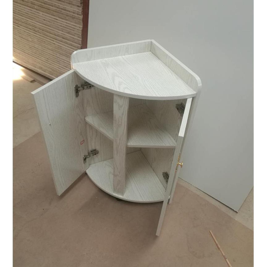 IL实木角柜墙角柜简约现代书架落地书柜置物架客厅转角三角柜 定