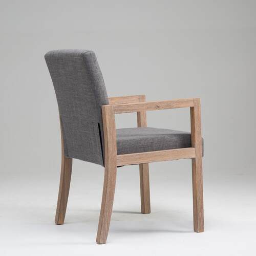 正品梵辰组装现代简约古扶靠背木复手酒店餐厅餐椅休闲椅子久坐实