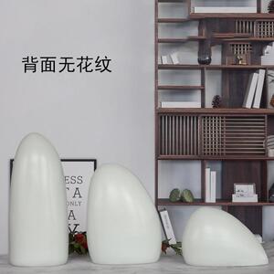 新中式创意山水假山彩绘陶瓷禅意桌面摆件样板间家居软装饰品摆设