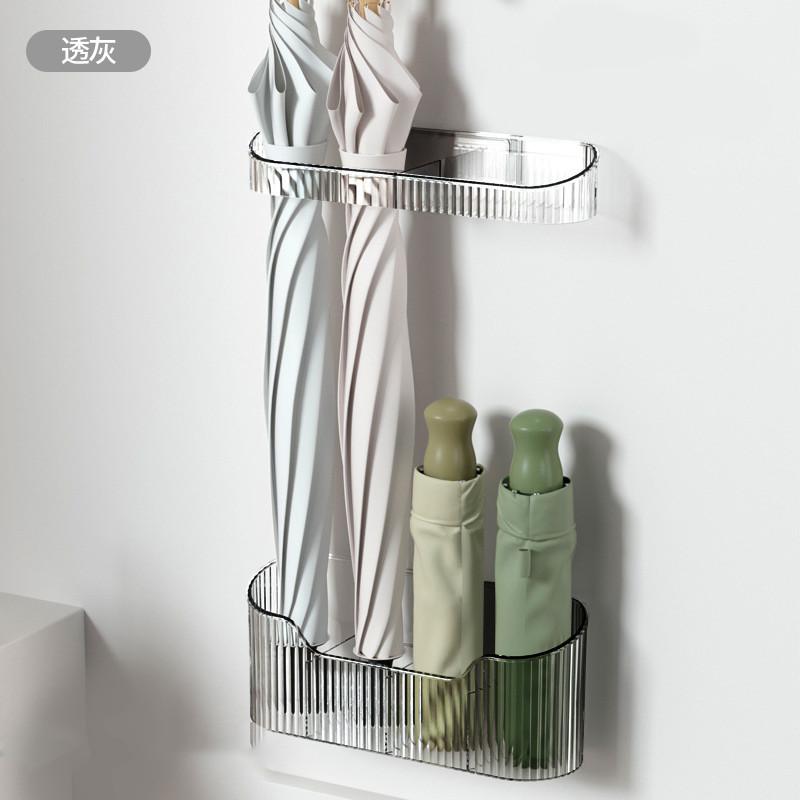 奢家用免沥水无伞具折叠伞雨伞架收纳物打孔痕轻透明置架壁挂式