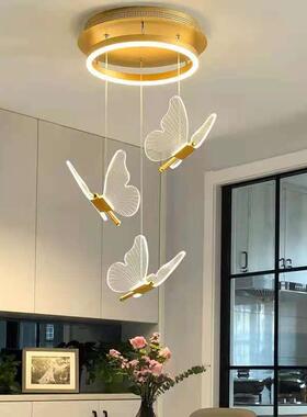 北欧现代卧室床厅头餐厅客背橱760景墙窗吧台楼梯灯网红蝴蝶灯吊