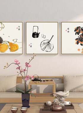 二十24气节装饰画厅新四中KCM式饭店挂画中国风餐厅夕厅饭馆食物