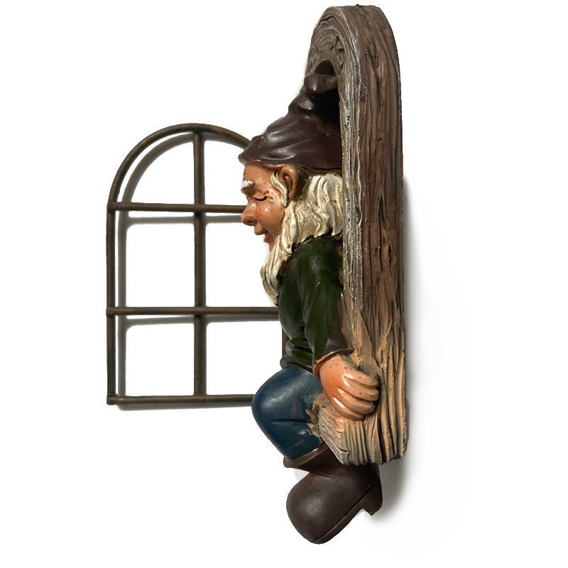 花园侏儒D3摆e件小矮人树YS-001脂工艺品gardn gnoms雕像装e饰品