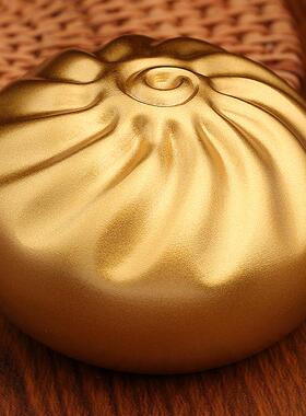 HG-61桌黄包子包赚财包赢蒸铜蒸日上小福包办公室面招装饰镇尺黄