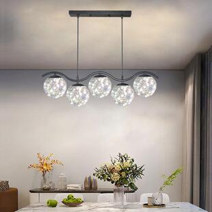 LED灯饭厅吊灯2025新款 北欧魔豆轻奢现代简约创意大气吧台餐桌灯