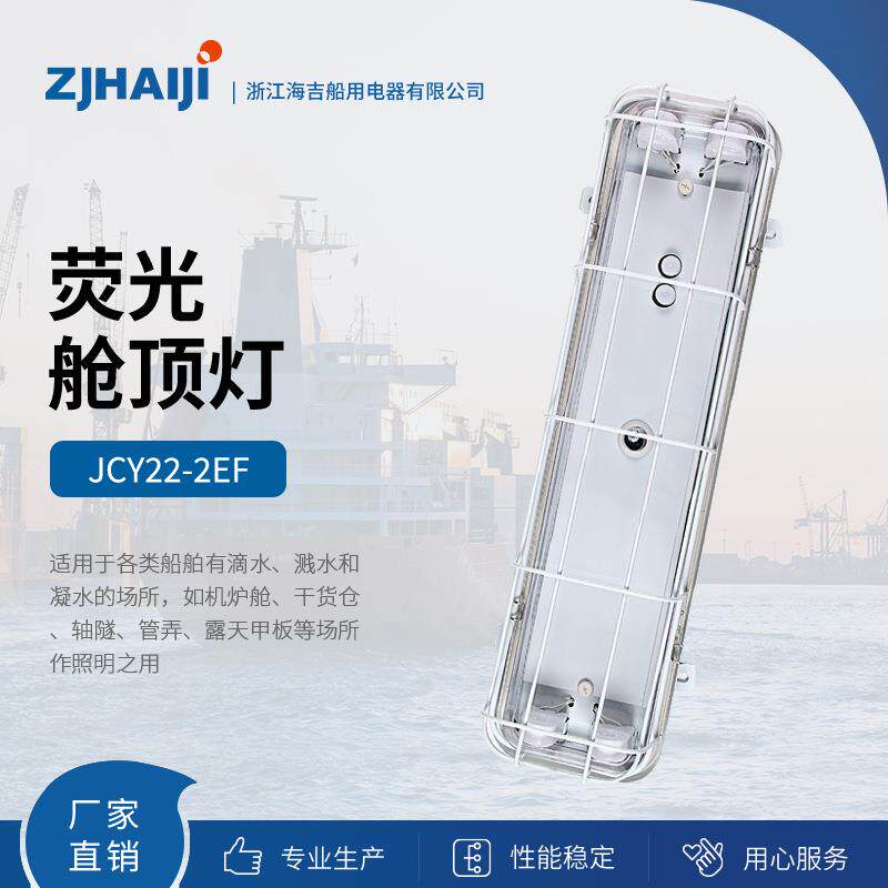 直销船用灯具防水荧光舱顶灯JCY22/32/42-2EF三防灯荧光灯