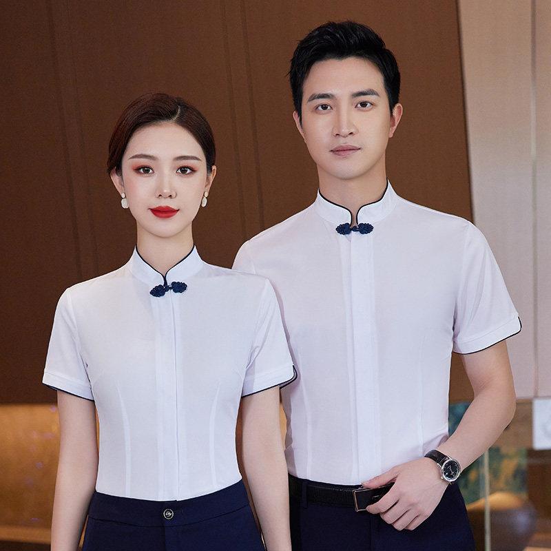 空姐制服职业衬衫套装女珠宝店酒店前台服务员工装春秋套裙工作服图片