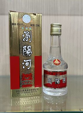 2001年45度浏阳河金世纪四星 125ml 浓香型白酒 小酒版 收藏摆柜
