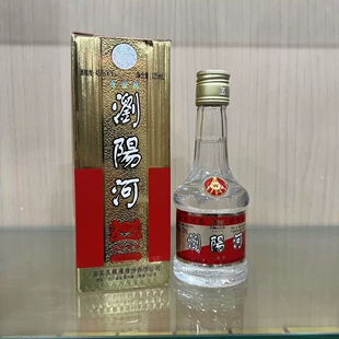 2001年45度浏阳河金世纪四星 125ml 浓香型白酒 小酒版 收藏摆柜