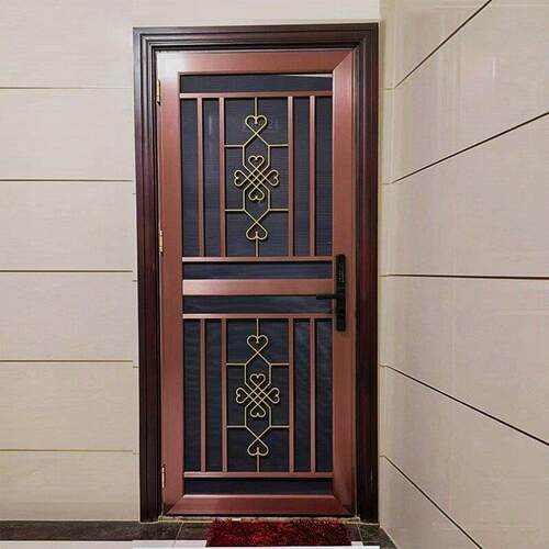 金刚网平开 纱门带铝合金窗花防蚊防盗纱窗门不锈钢网入户子母纱