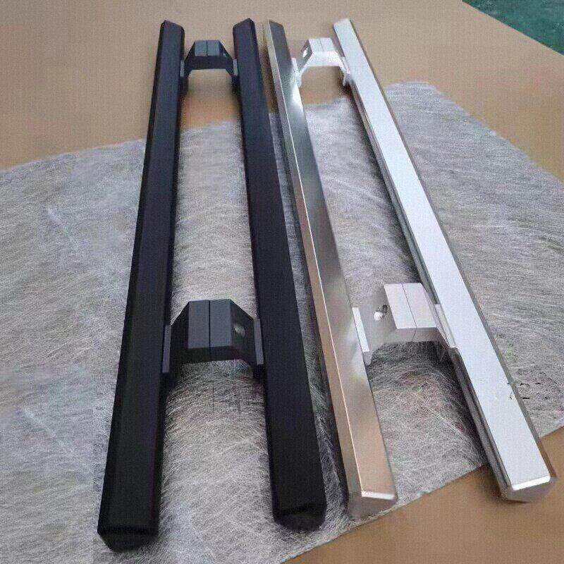 有框玻璃门把手铝合金玻璃门拉手大门把手包厢木门把手扶黑色拉丝
