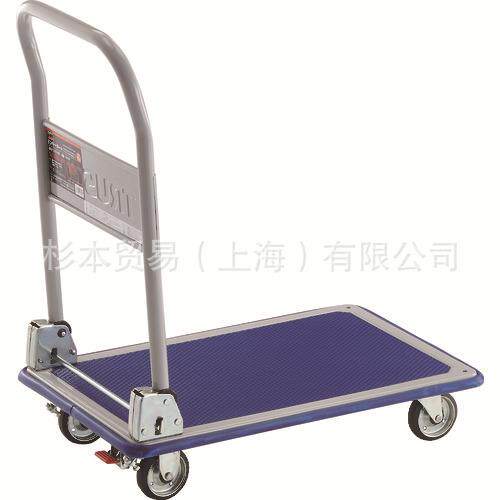 TRUSCO可折叠740×480带挡块带固定手柄踏板制动手推车101NS
