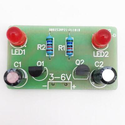 简易闪光电路多谐振荡DIY焊接套件电工电子教学实验组装YH-119