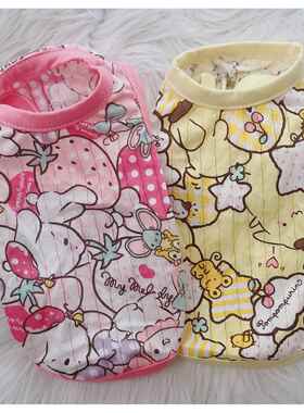 新品派可-23018棉卡通背心 宠物狗衣服厂家