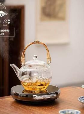 高硼硅玻璃壶家用透明烟灰泡茶壶冲茶器加热电陶炉壶茶具
