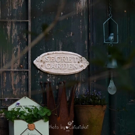 秘密花园铸铁挂牌欧式庭院壁挂装饰品铸铁门牌店铺欢迎光临挂牌