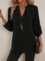Women's Beach Cover Up hoodies sweatshirt Long Sleeve V Neck thumbnail 8