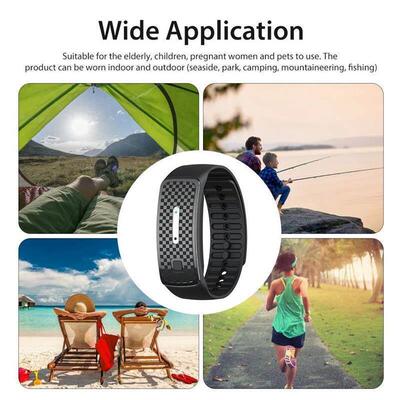 Ultrasonic Mosquitoes Repeller Bracelet 3 Modes Kids Adult A