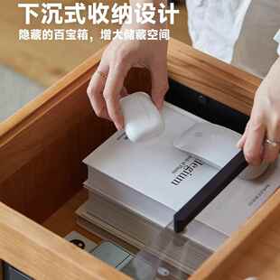 茶口袋小推几沙木发物边桌 实边几可移动小推车樱桃置木户小型日式
