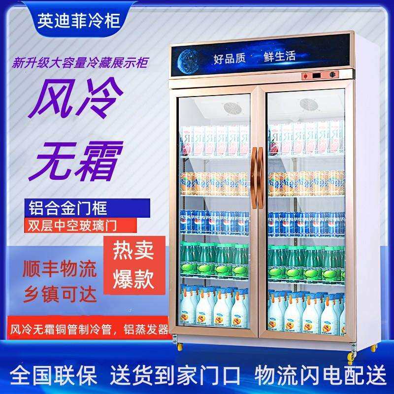 冷藏柜 展示柜 保鲜柜 立式双门铜管商用饮料冷饮蔬菜水果柜冰柜