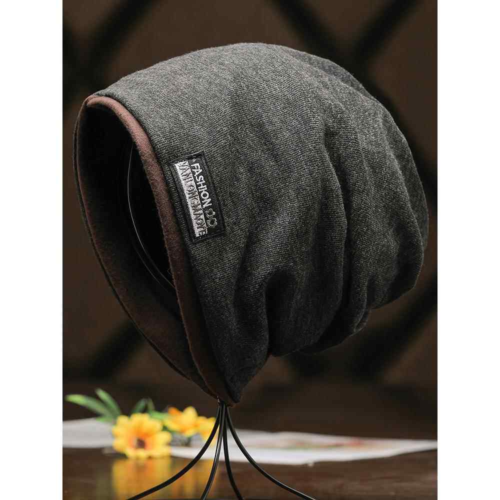 帽子男春秋潮牌时尚套头帽男士光头大头围头巾包头帽保暖堆0101e