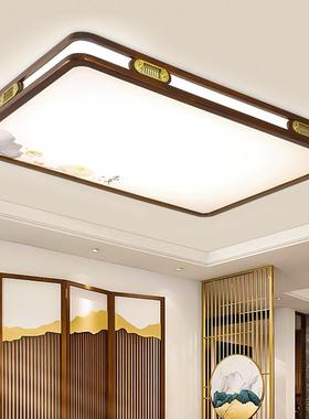 新中式1米大形客厅吸灯中顶国圆风卧室间L916ED灯简约房实木中山