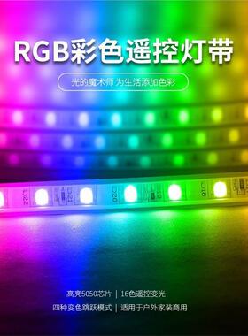 RI牌AC跑马灯流水灯带A-061七彩T变色外招闪光led软灯条户防水霓