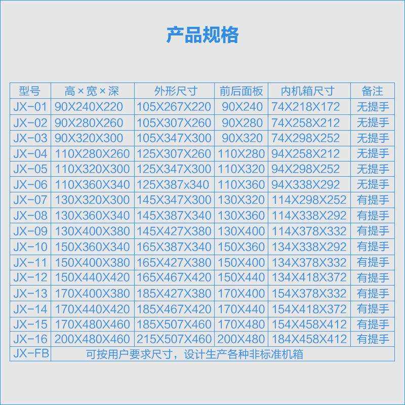 机箱机柜 H型铝合金机箱仪表外壳铝型材台式带大撑脚机箱