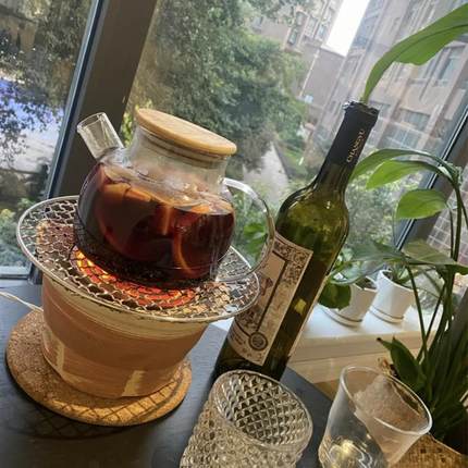 热黄酒温酒壶家用煮酒器热酒器玻璃烫酒壶白酒可明火电加热红酒壶
