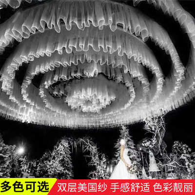 道具架子婚庆帘新款圆环 纱线铁五层装饰吊顶 吊顶布置圆环婚礼艺