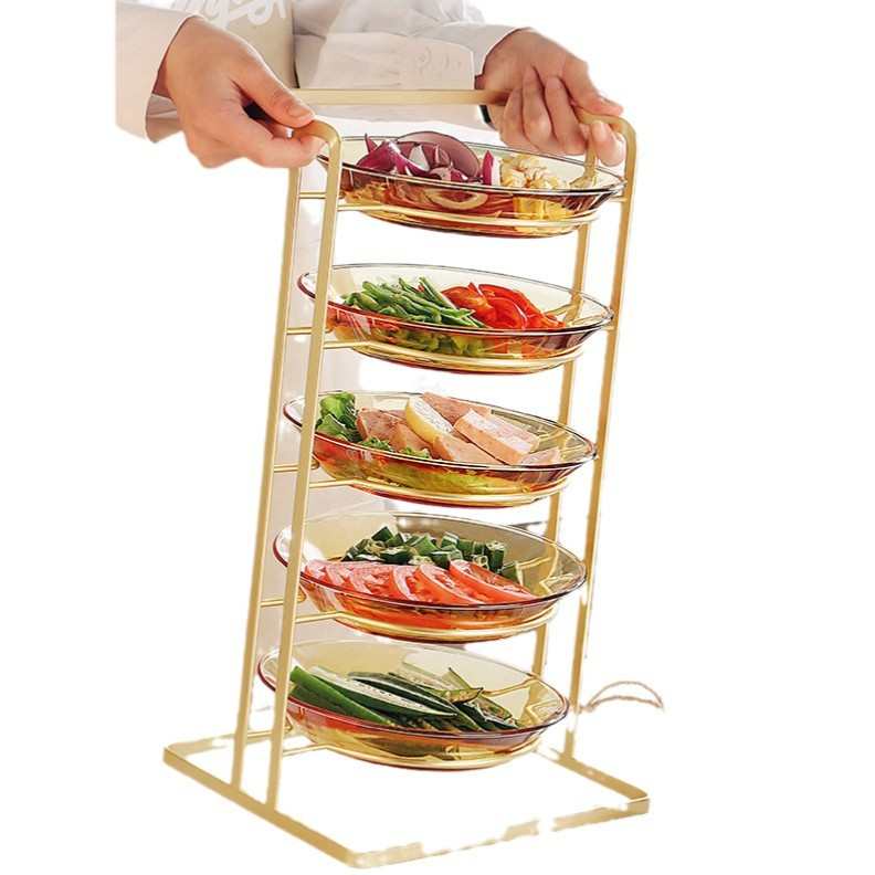 厨房多层备菜盘家用多功能火锅菜盘菜品摆盘配菜盘子置物架子