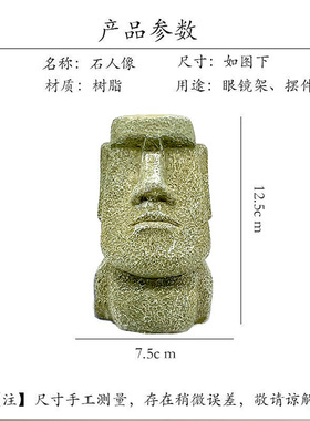 创意人装饰品头像眼镜装饰摆件