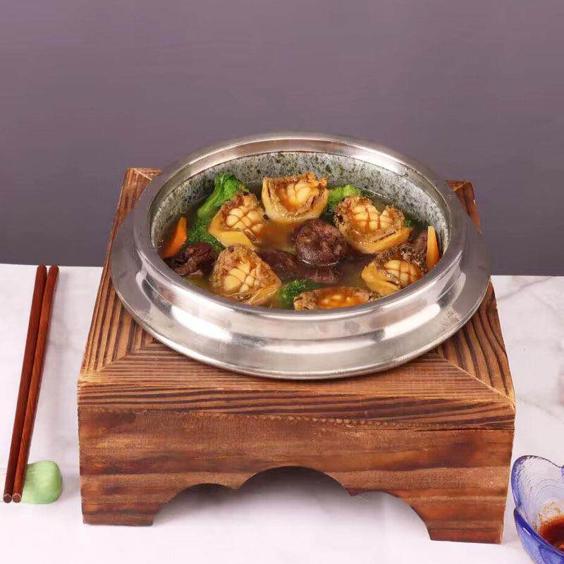 天然石锅鲍鱼炖辽参抗裂韩国料理专用韩式石碗耐高温石锅拌饭专用