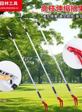 赢大伸缩高枝摘果剪高枝剪铝合金高空剪摘水果荔枝枇杷园林工具