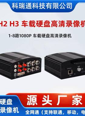 H2H3 1-8路1080P车载硬盘清录像机WIF 4G 5G GPS 货车监控录像