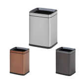 长方形不锈钢垃圾桶 酒店客房垃圾桶 北欧卧室客厅钛金无盖收纳桶