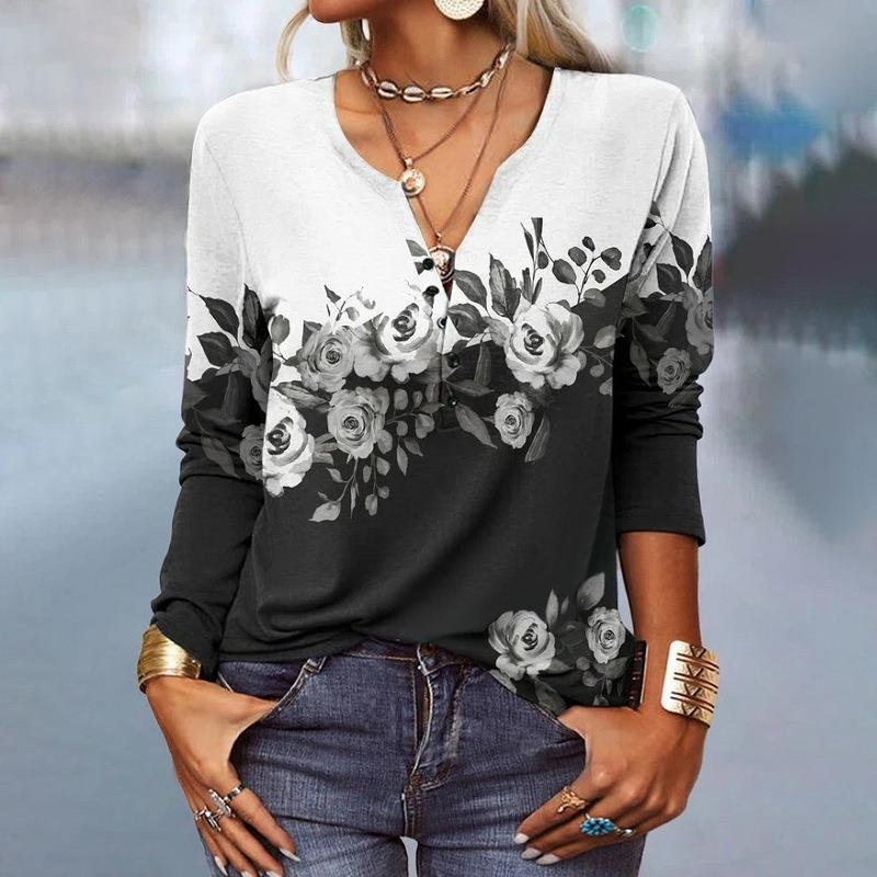 button women blouses fashion graphic print shirts summer
