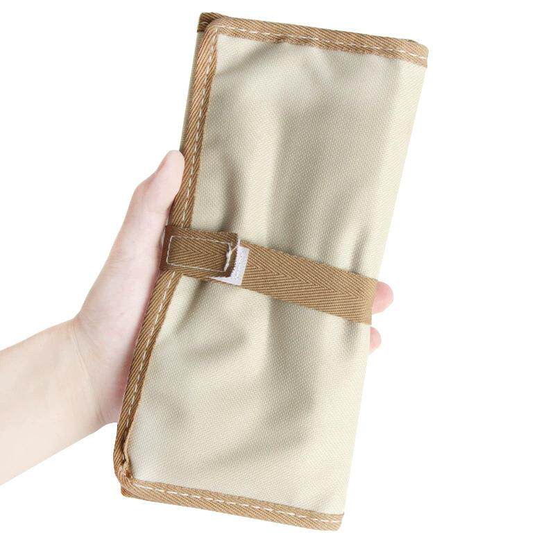 跨境热卖24支尼龙毛画笔套装水粉水彩画笔银灰杆笔帘油画笔刷