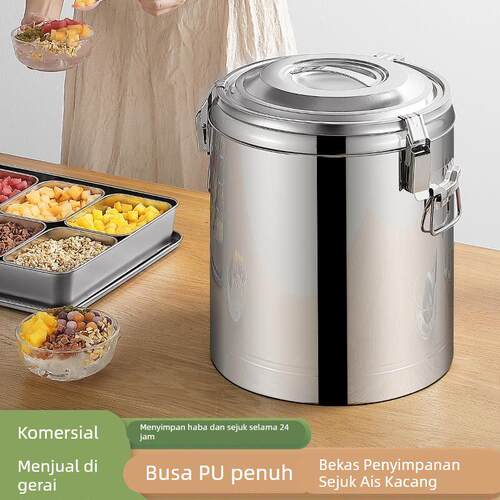 保温桶商用摆摊大容量超长保温饭桶冰块保温箱奶茶不锈钢冰粉专用