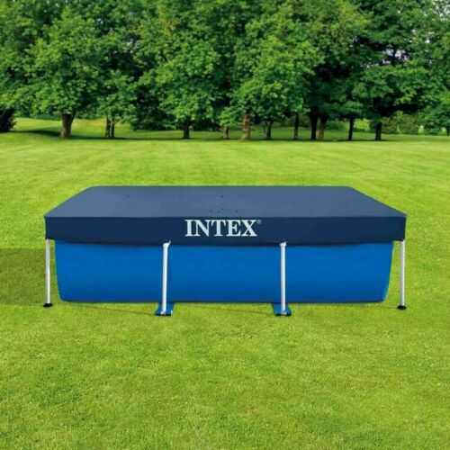 INTEX3米-4.5米长方形支架游泳池盖布水池盖子防尘盖遮雨布