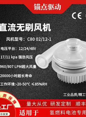 氢能两轮车氢燃料电池专用风机供氧散热直流无刷高速低功率便携
