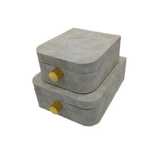 现货供应代简约五金扣收纳盒样板间家居品盒饰酒店JDS皮质首现饰